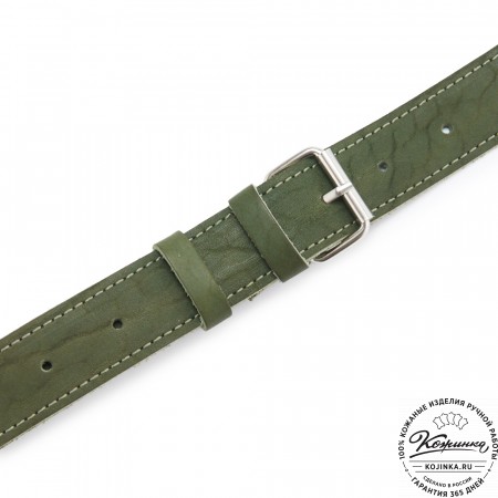 Кожаная сумка на пояс "Рики" (олива)